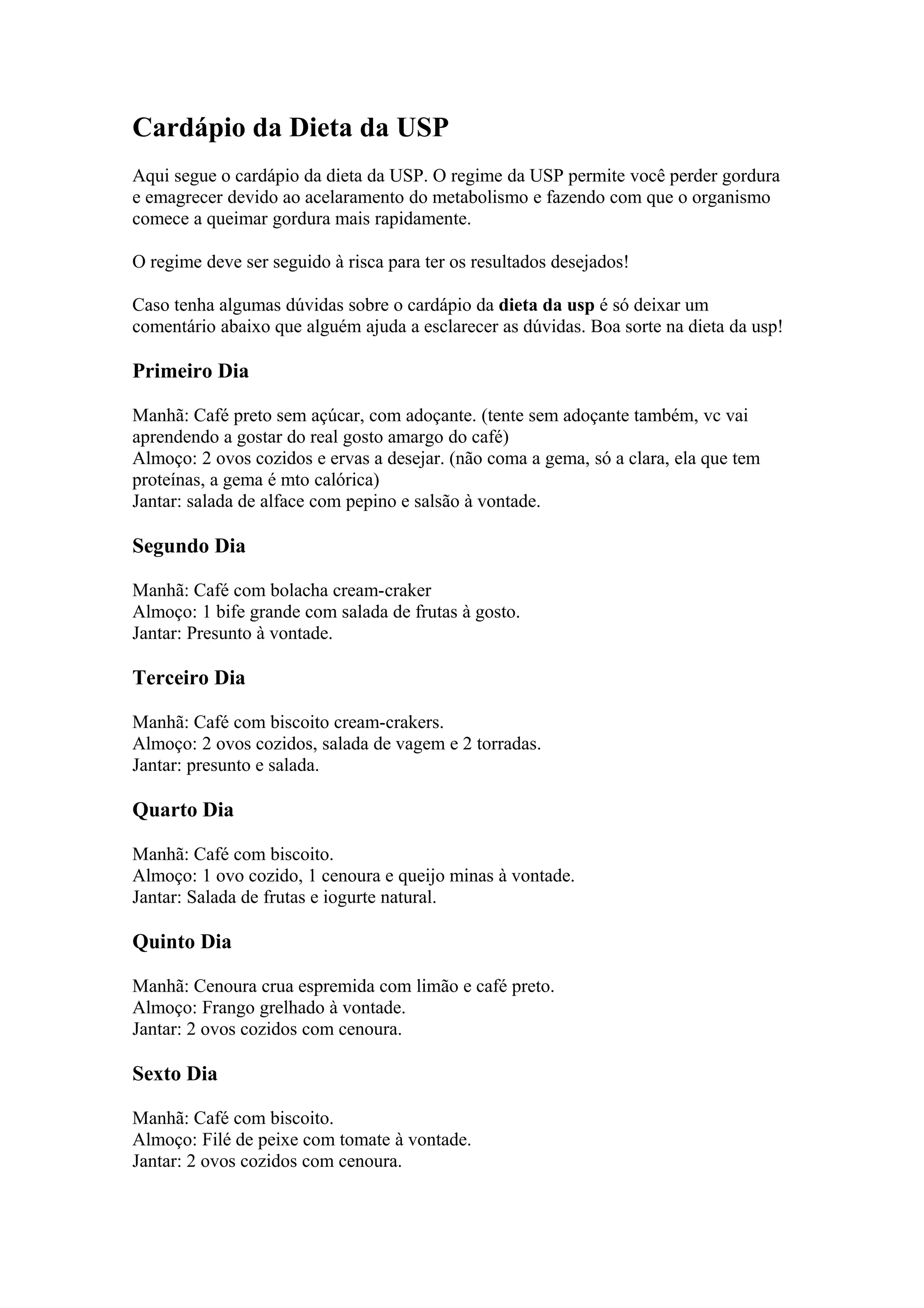 O Que É a Dieta da USP e Como Ela Surgiu? - inspiração 1