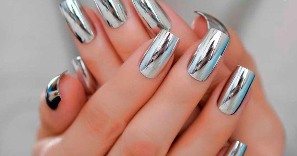 Unhas Espelhadas Coloridas: A Explosão de Criatividade - inspiração 1