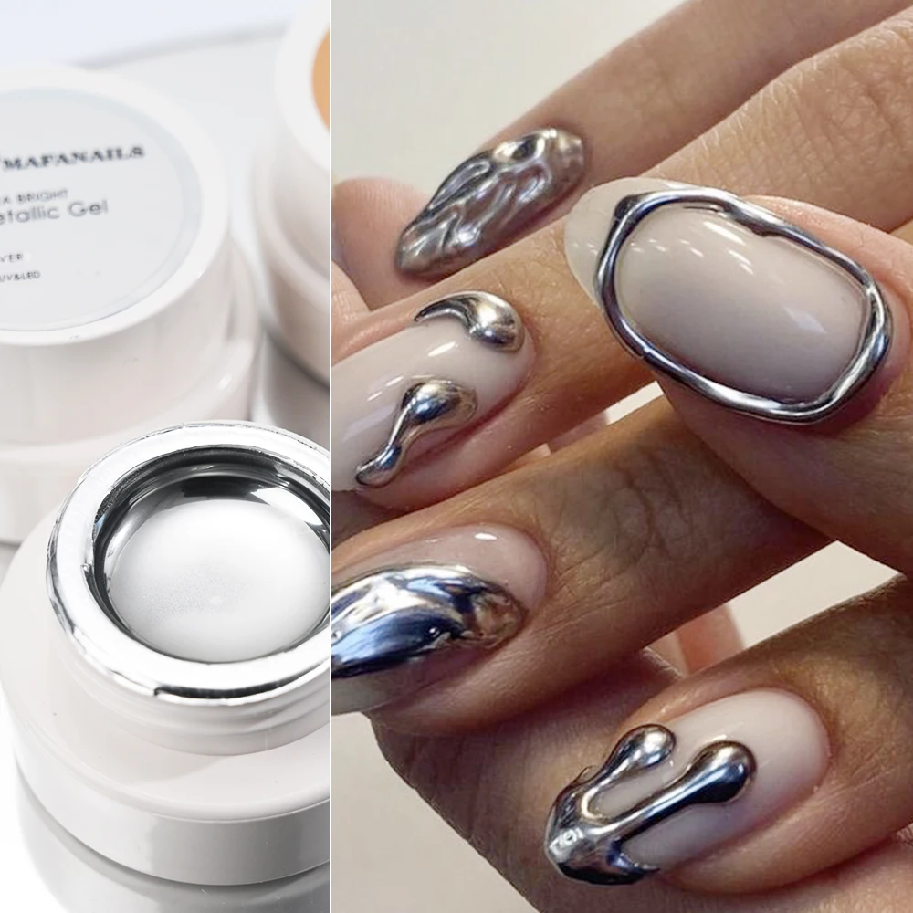 Unhas Espelhadas Nude: Elegância Discreta com Toque de Glamour - inspiração 2