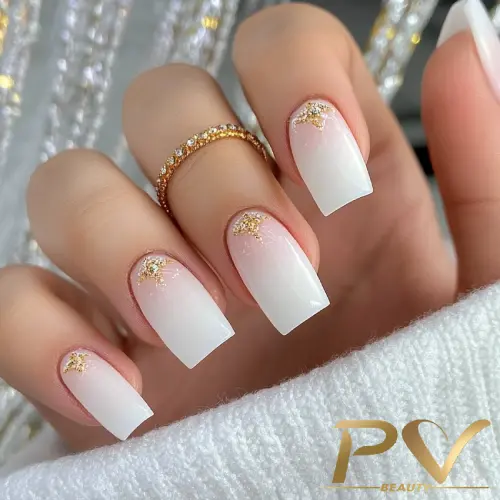 Flores Delicadas: O Toque Romântico das Unhas Decoradas com Branco - inspiração 2