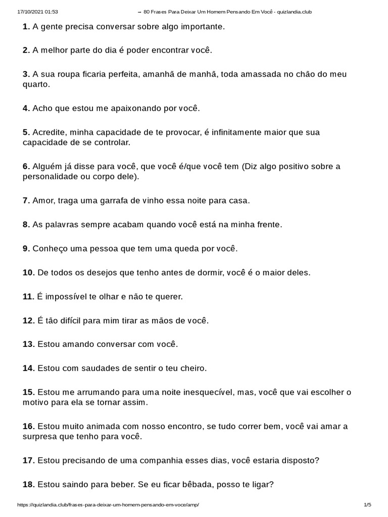 mensagens que deixam o homem louco