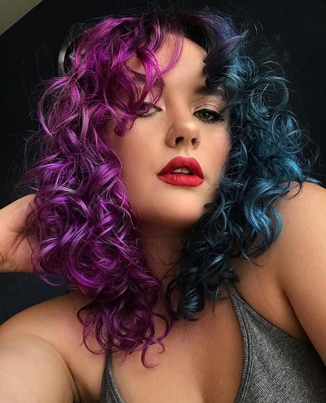 Guia Completo: Mechas Coloridas em Cabelos Cacheados para um Visual Incrível