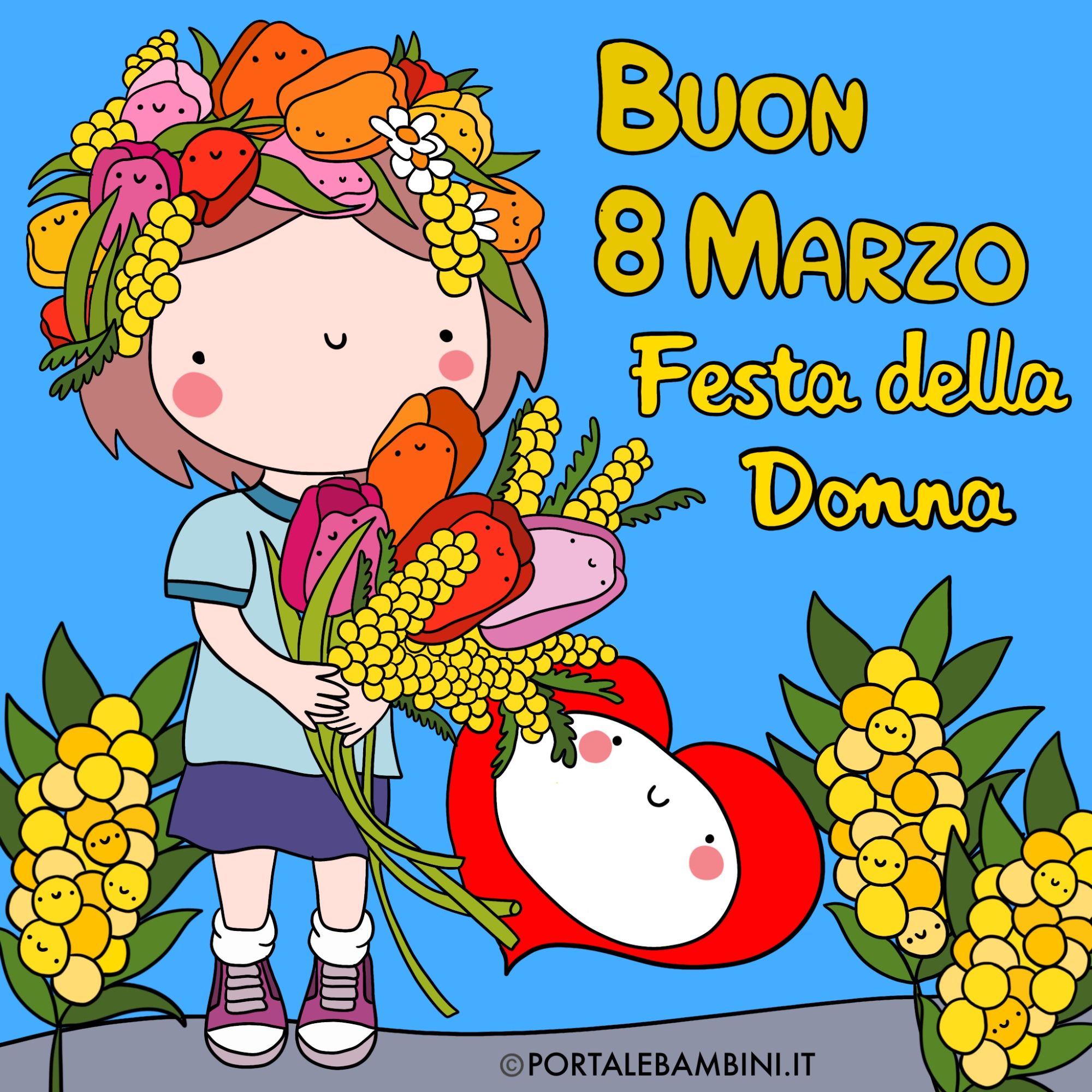 8 marzo festa delle donne disegni