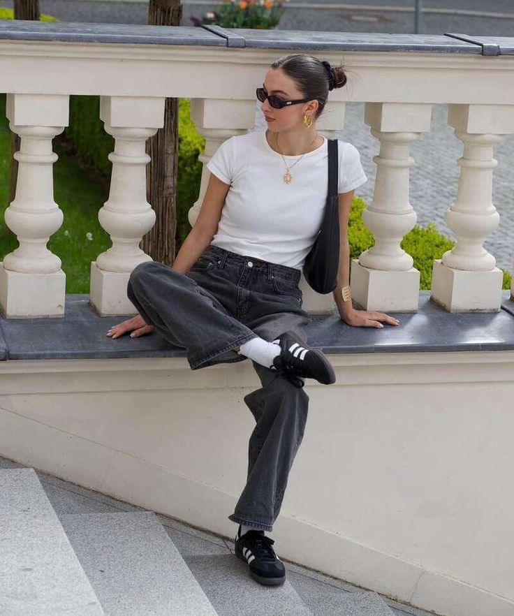 moda urbana adidas preto e branco