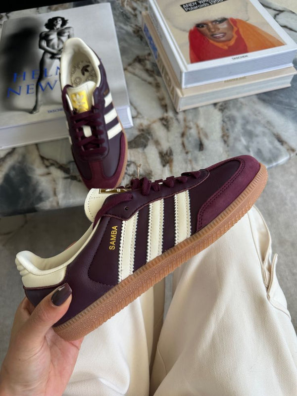 Burgundy Adidas Sambas