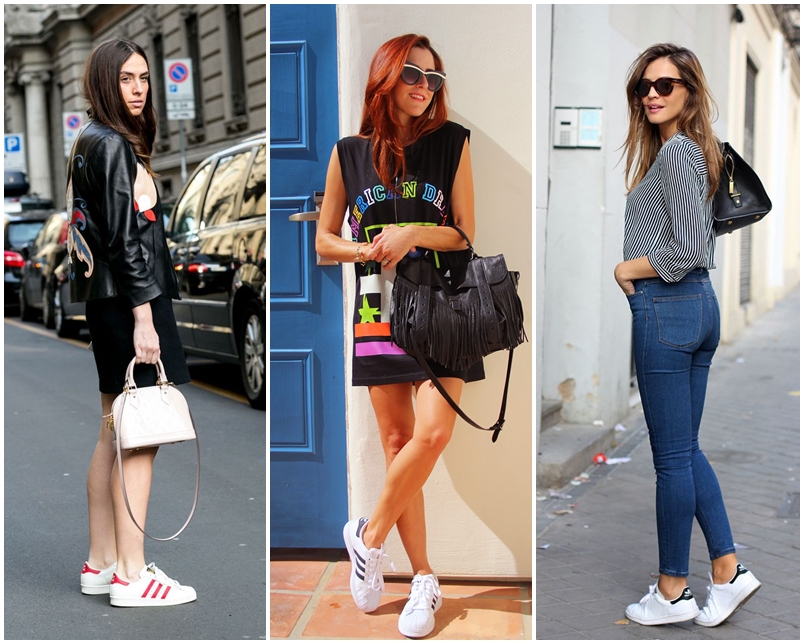 adidas superstar branco feminino com jeans