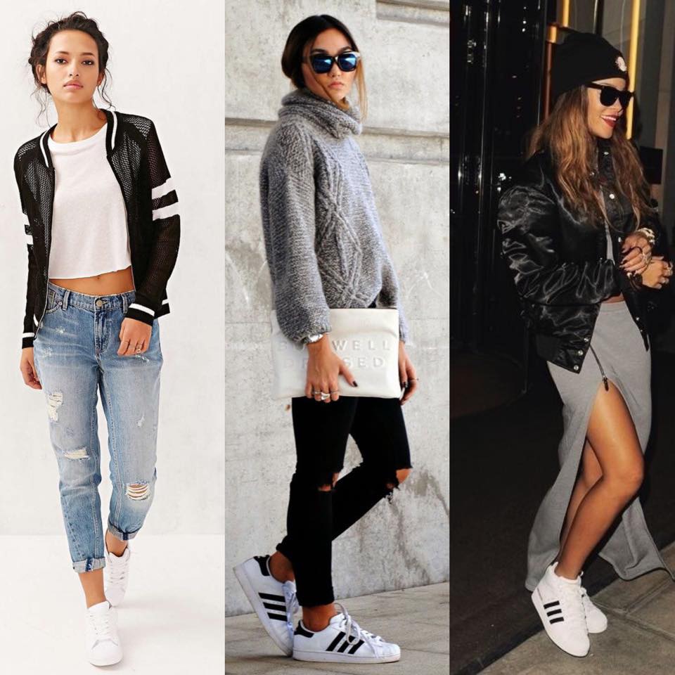 adidas superstar branco feminino all black