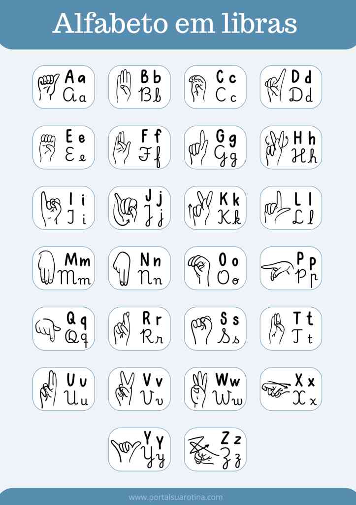 letras em libras
