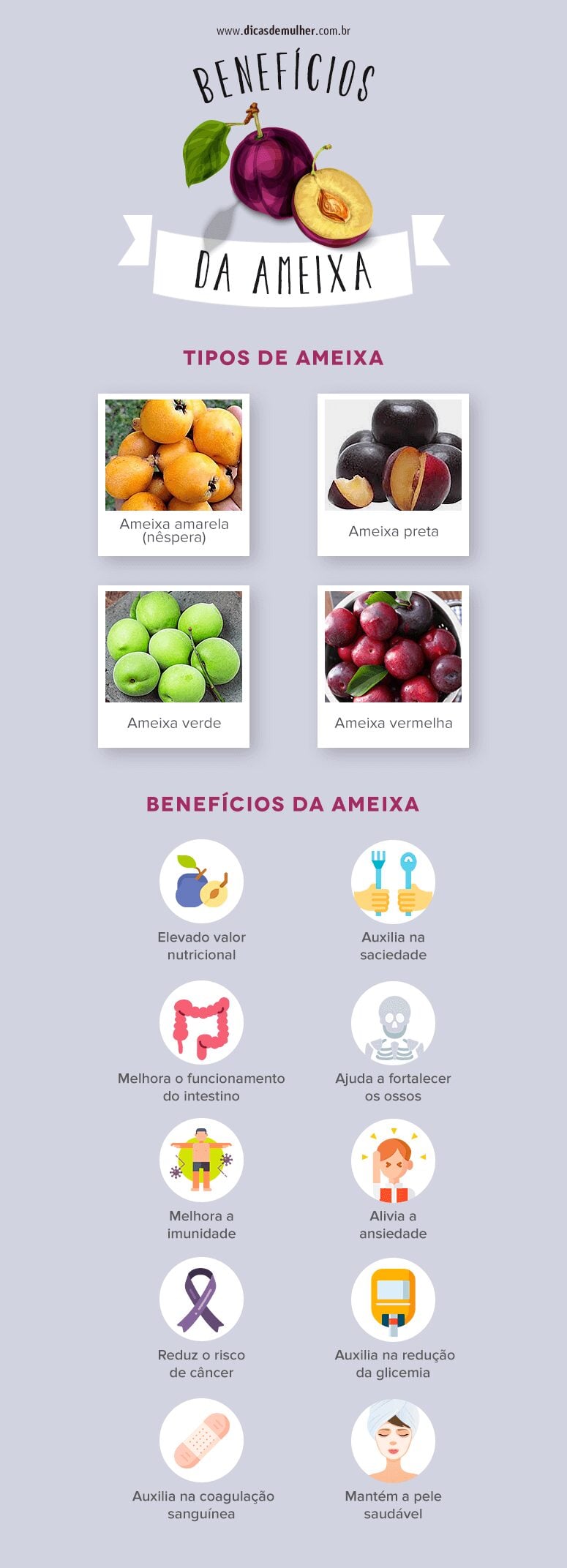 ameixa roxa benefícios