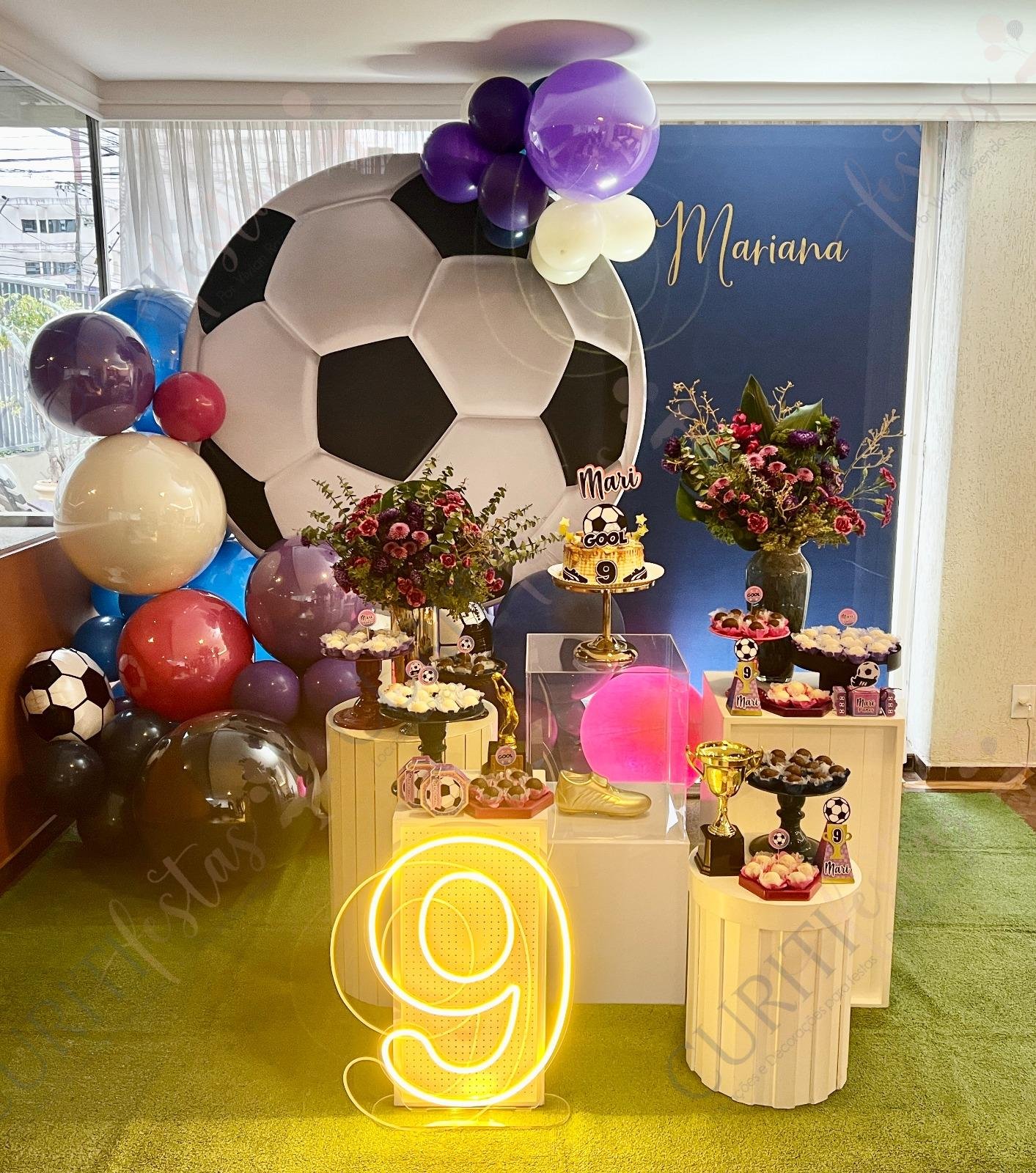 enfeites mesa futebol