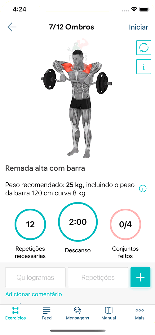 app para montar treino personalizado