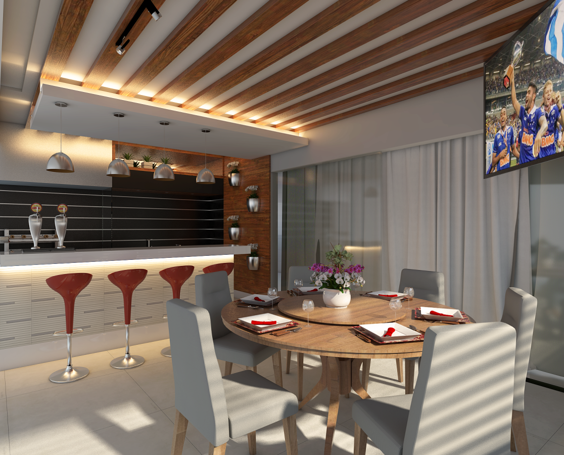area gourmet sobrado pequeno