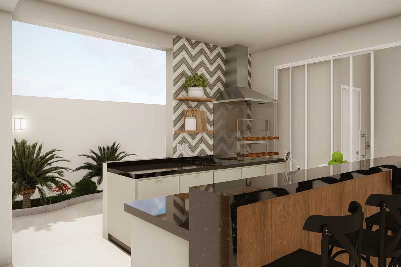 area gourmet sobrado térreo