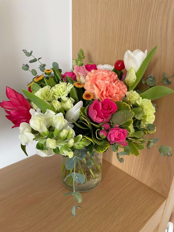 Centro de mesa com flores