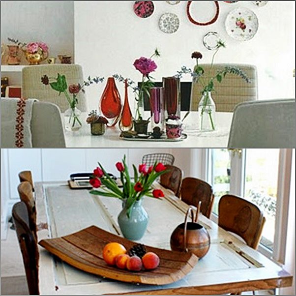 Arranjos de mesa de jantar DIY