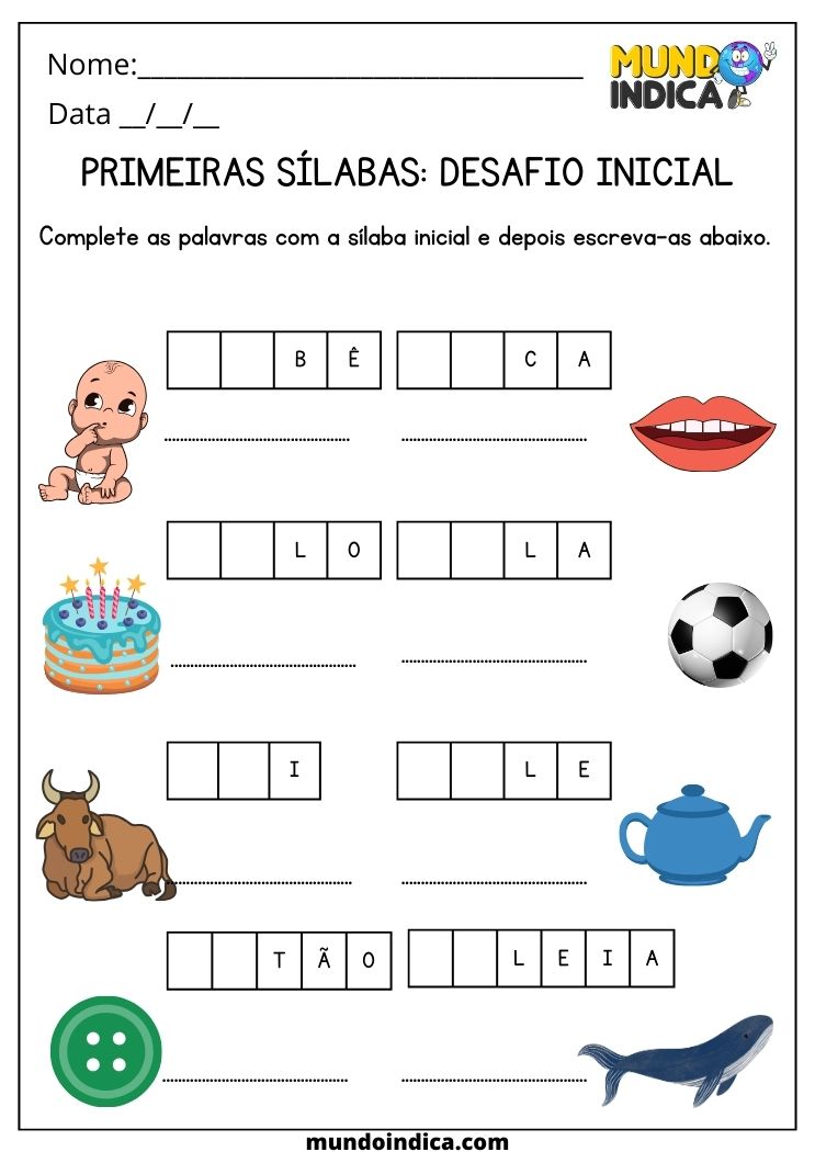 fichas de atividades 2 ano alfabetização