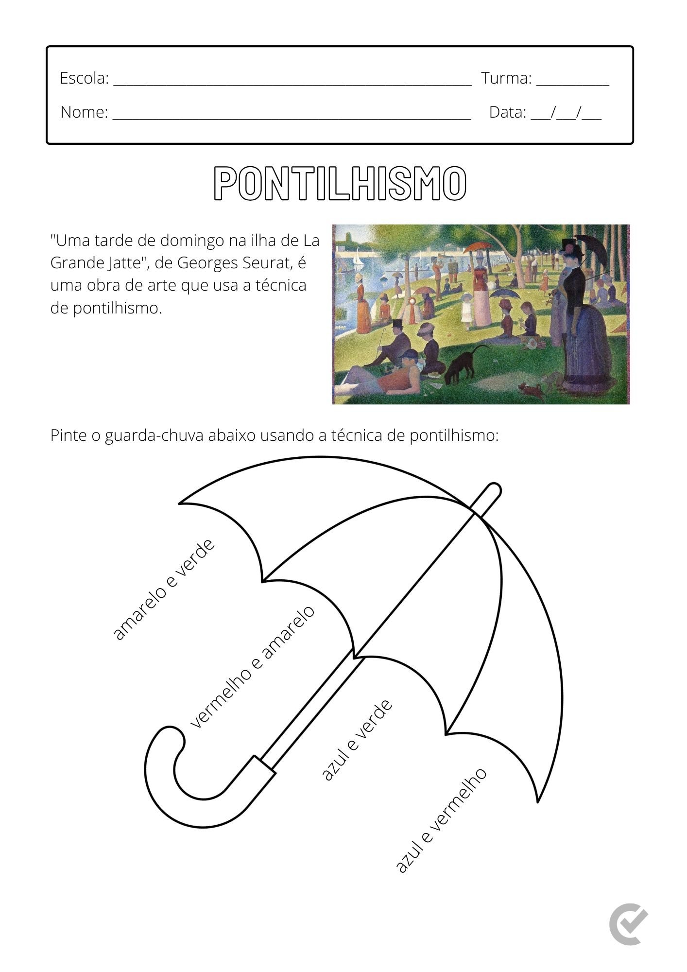 como fazer pontilhismo com canetinha