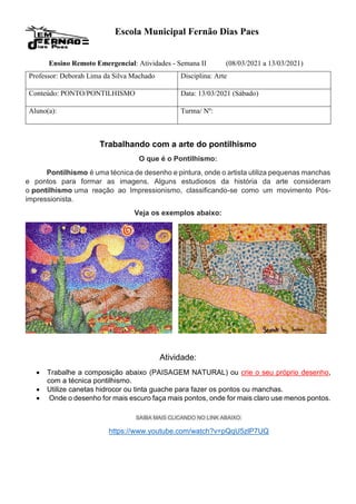 artistas pontilhistas famosos