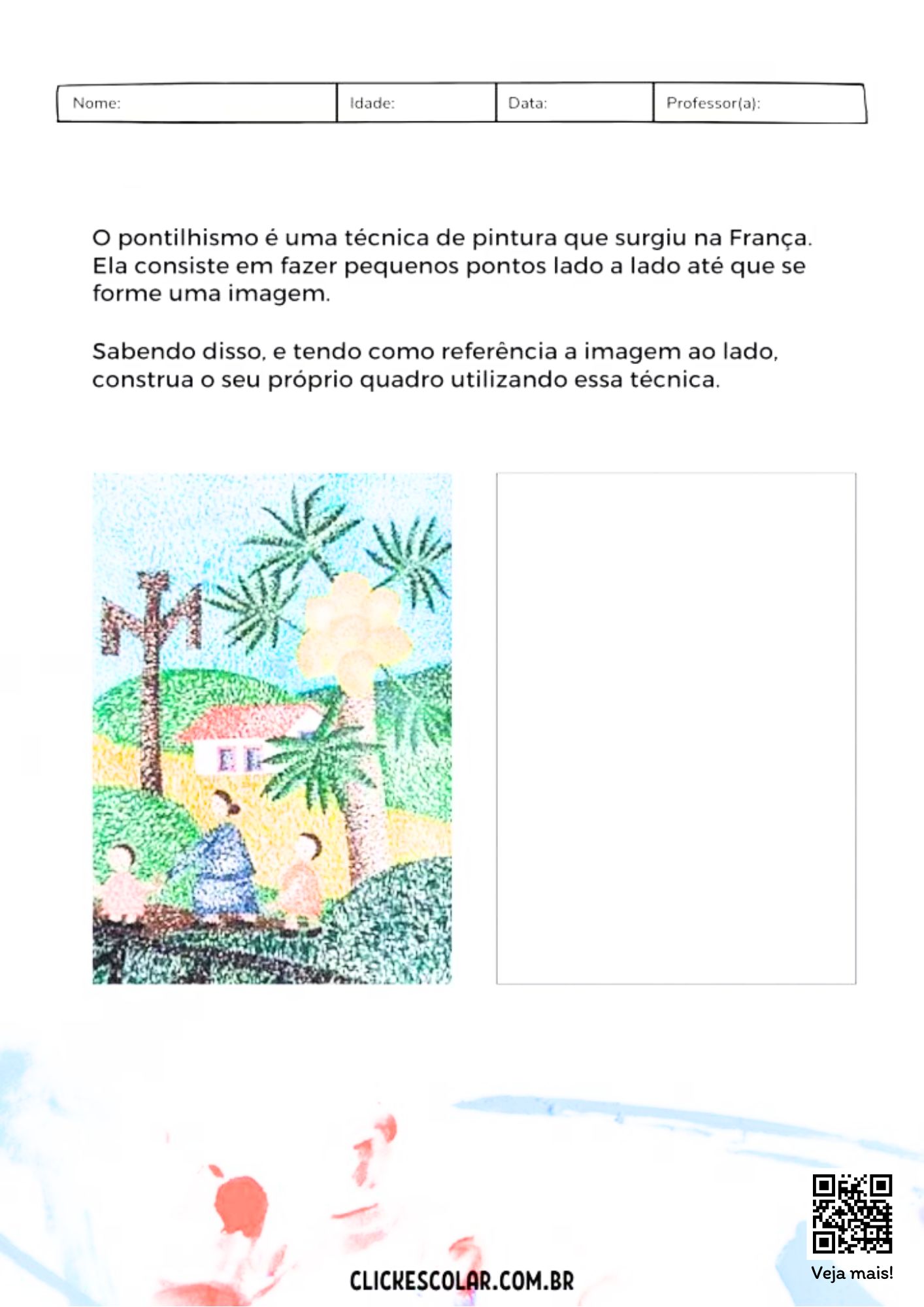 obras de arte pontilhista para analisar