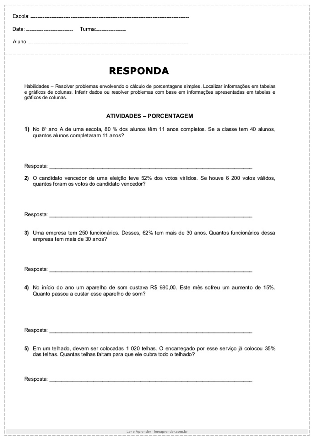 frações e decimais 7 ano atividades