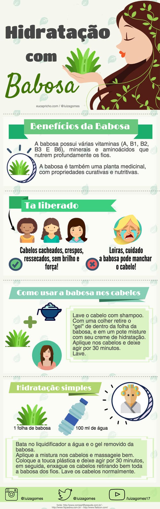 Receitas Caseiras de Máscaras com Babosa para Cada Tipo de Cabelo