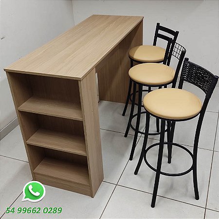 Bancada de cozinha americana de porcelanato