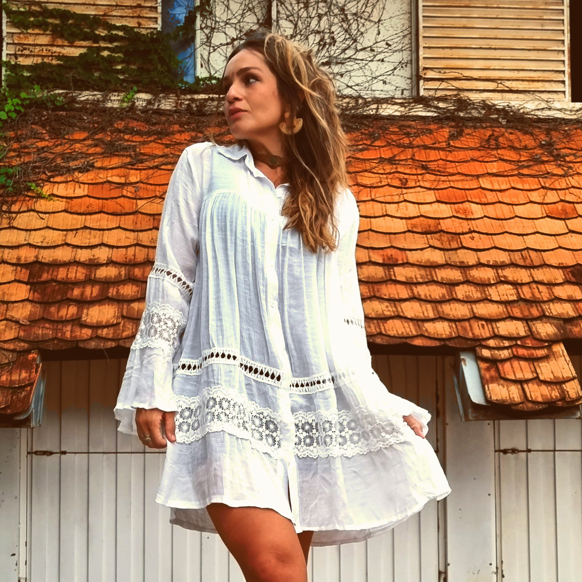 Bata feminina de linho