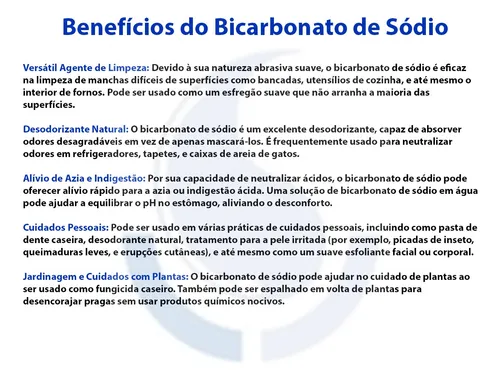 beneficios bicarbonato de sodio para saude