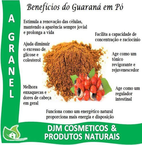 benefícios do guaraná em pó