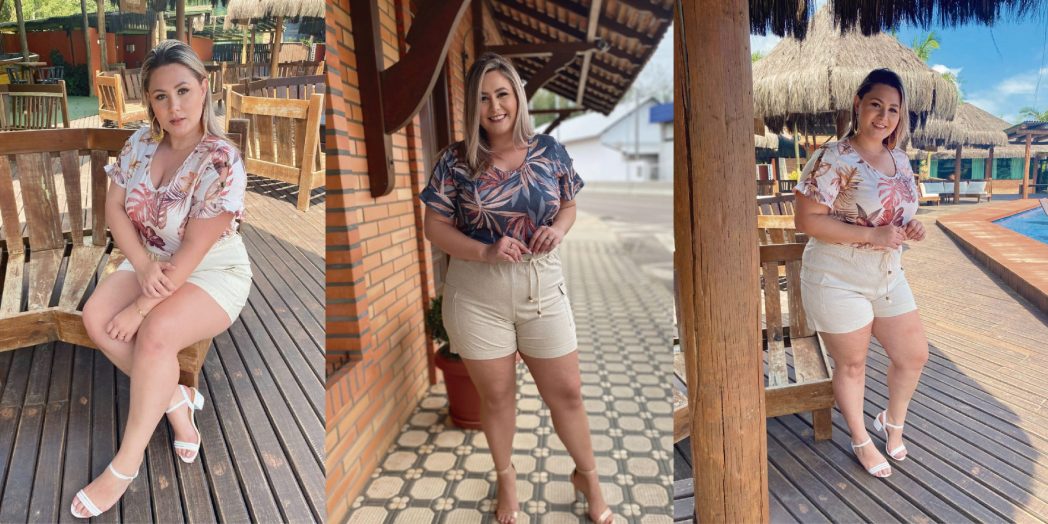 bermuda feminina plus size com elastano