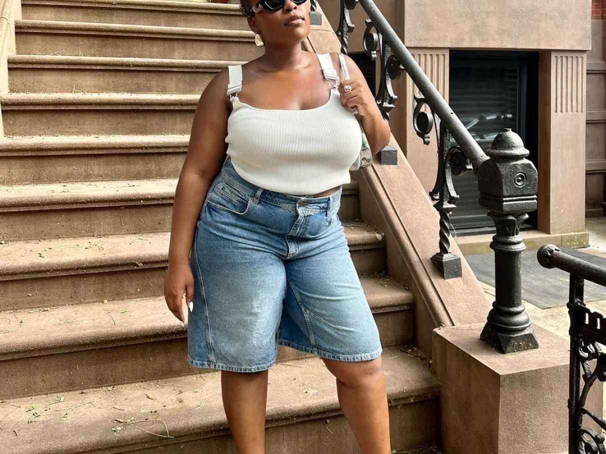 bermuda feminina plus size estilosa