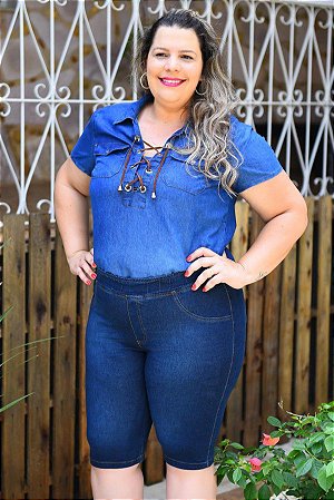 bermuda feminina plus size elegante