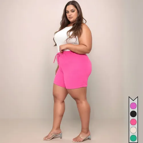 bermuda feminina plus size de linho