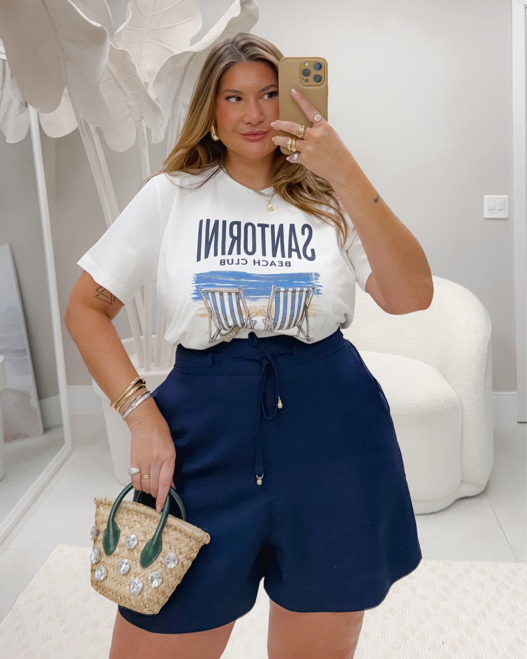 bermuda feminina plus size para trabalhar