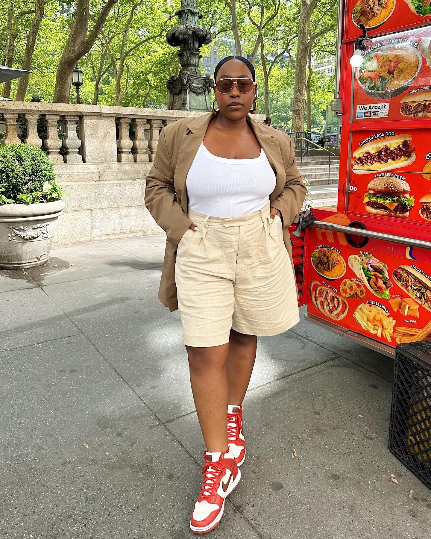 Bermuda de linho plus size