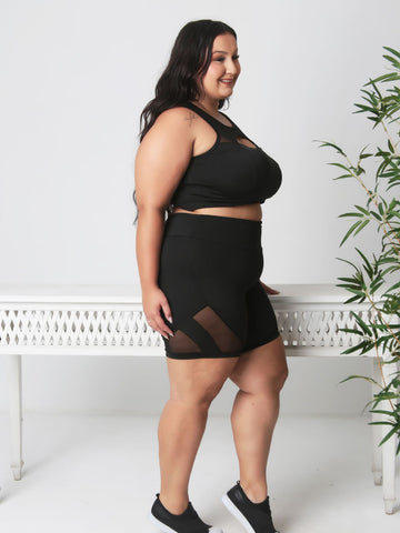 Bermuda plus size estampada
