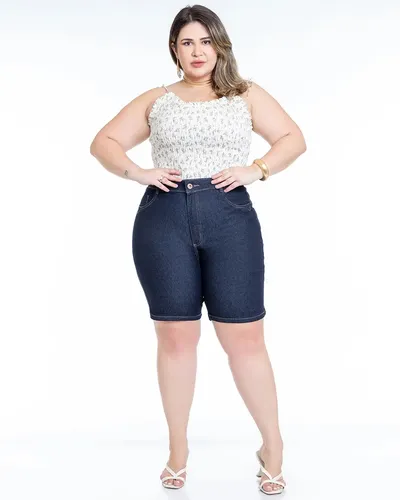 Bermuda plus size para trabalhar