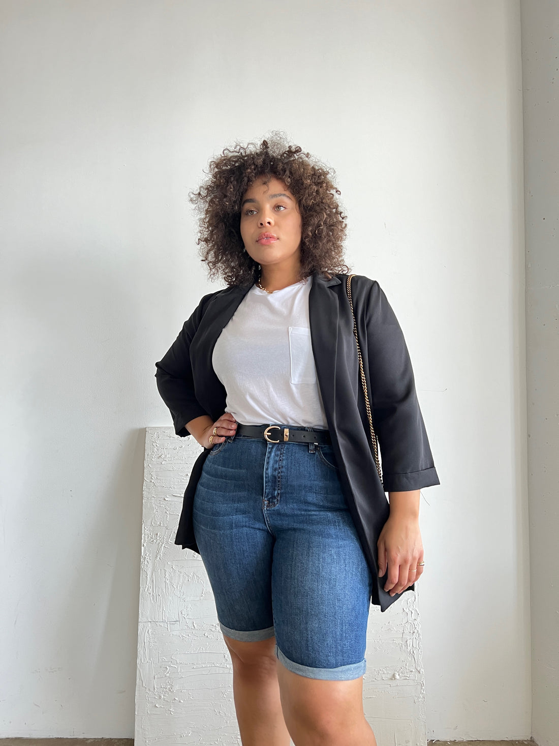Bermuda plus size estampada