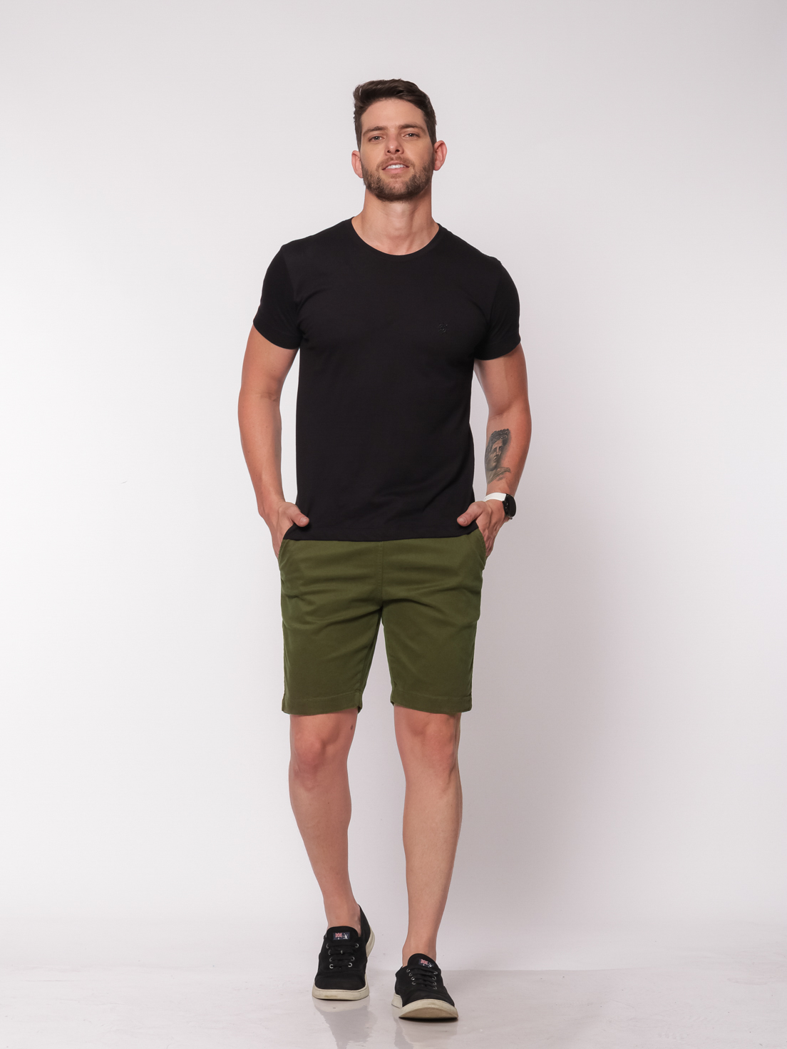 Bermuda verde moletom
