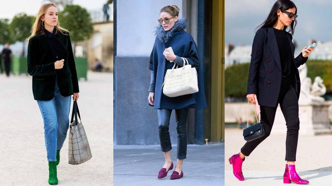 looks com jeans escuro e sapato