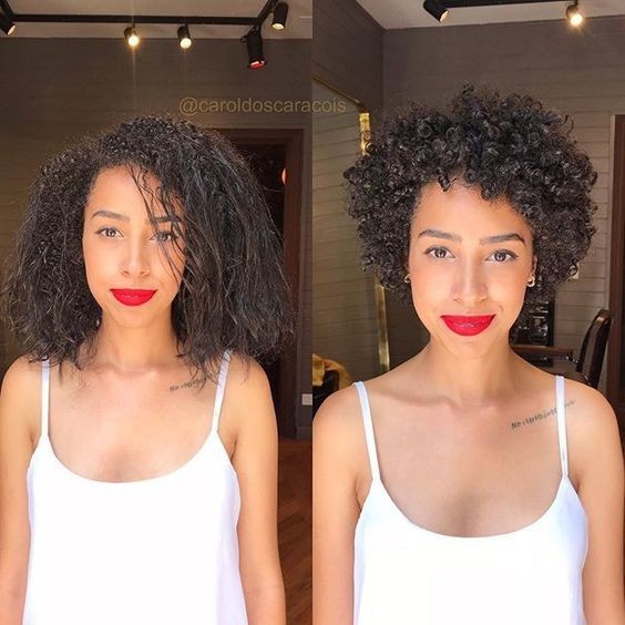 cabelo em transição big chop