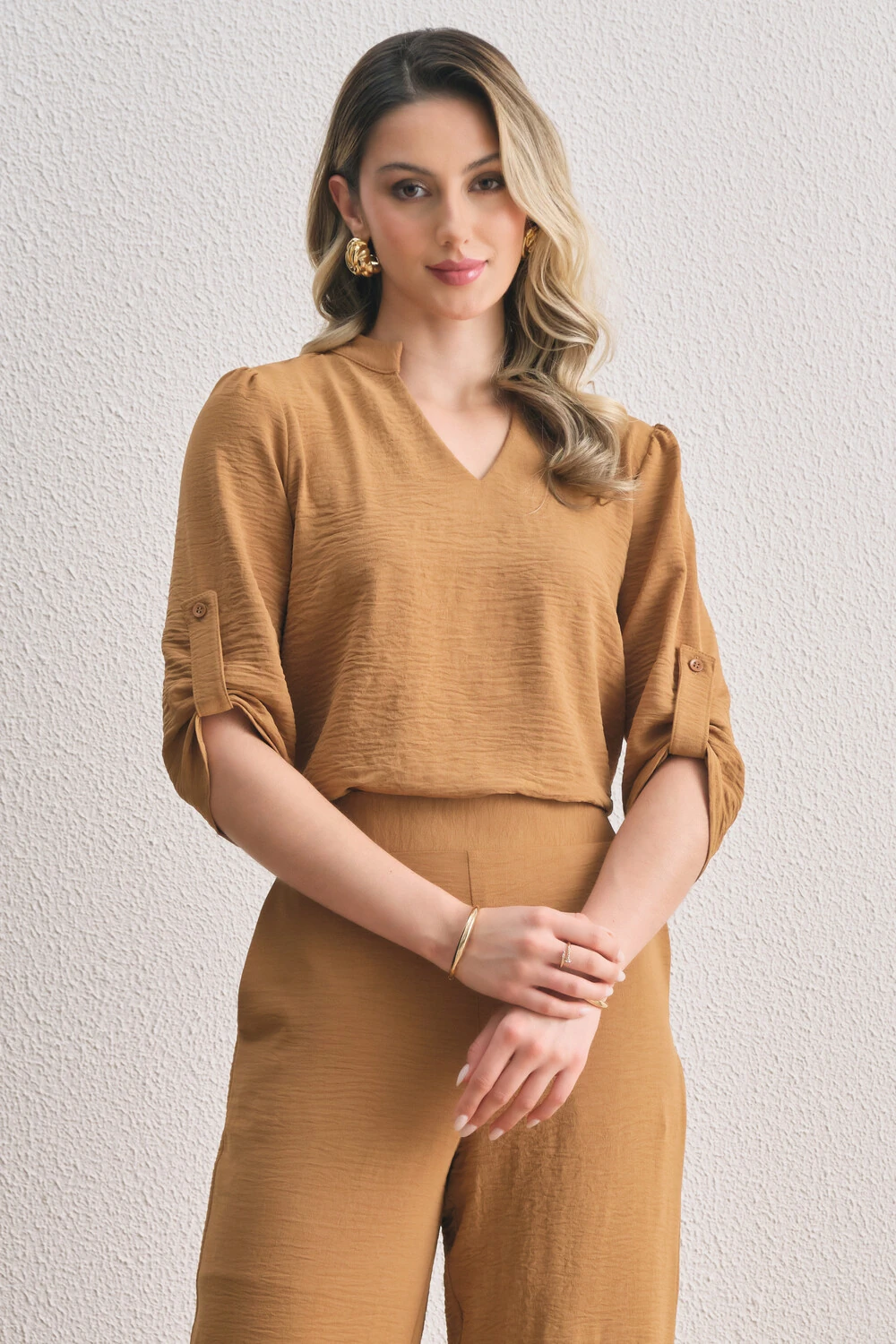 blusa 3/4 de viscose