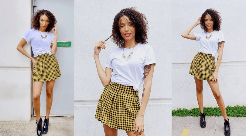 styling blusa amarela