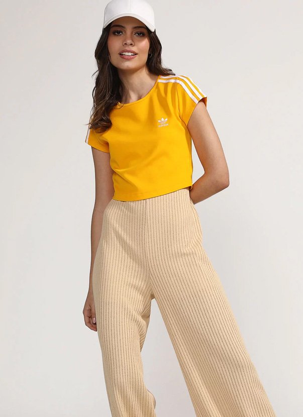 blusa amarela com branco