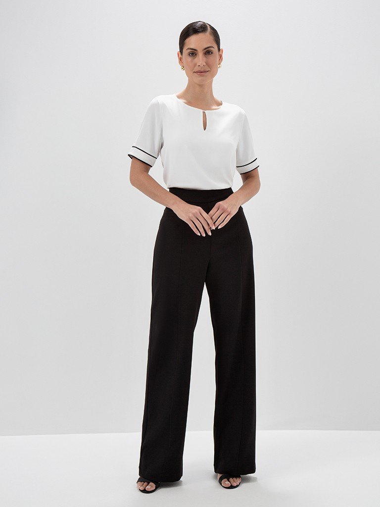 blusa crepe poá