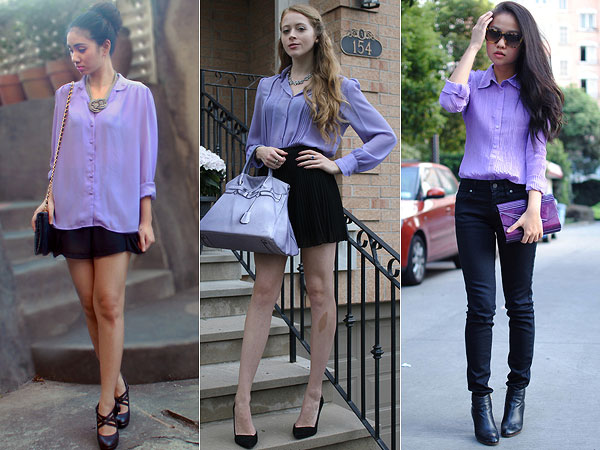 looks com blusa lilás