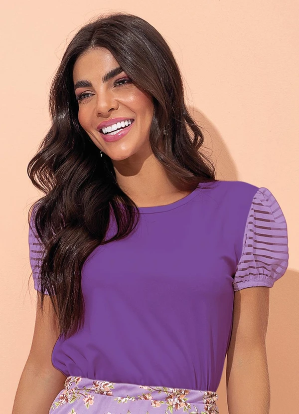 blusa lilás básica