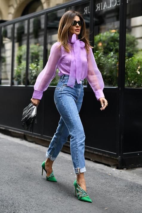 como usar blusa lilás