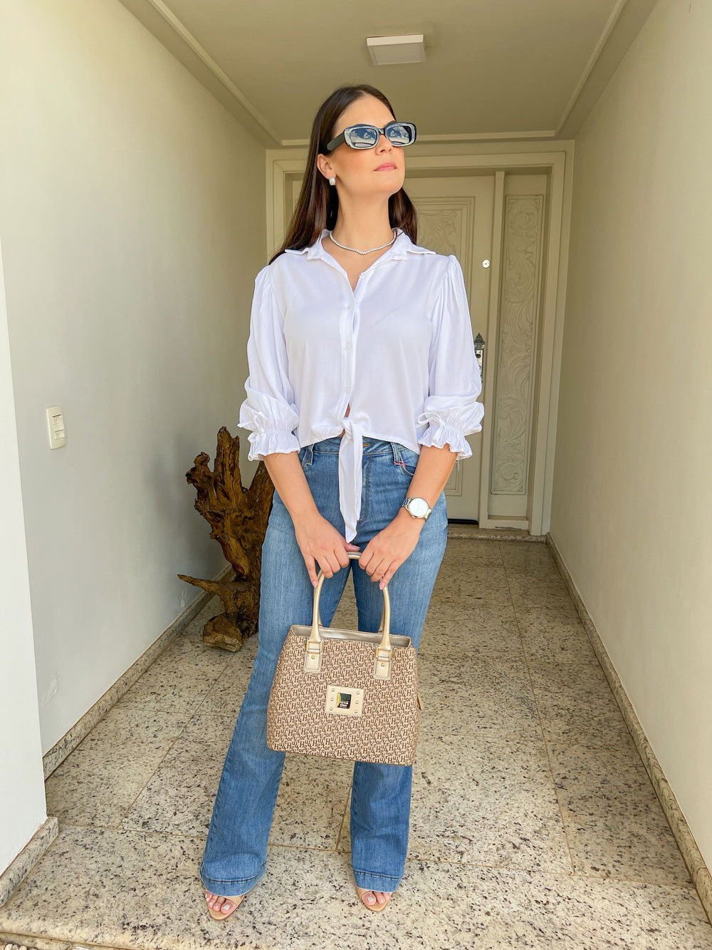 blusa 3/4 feminina