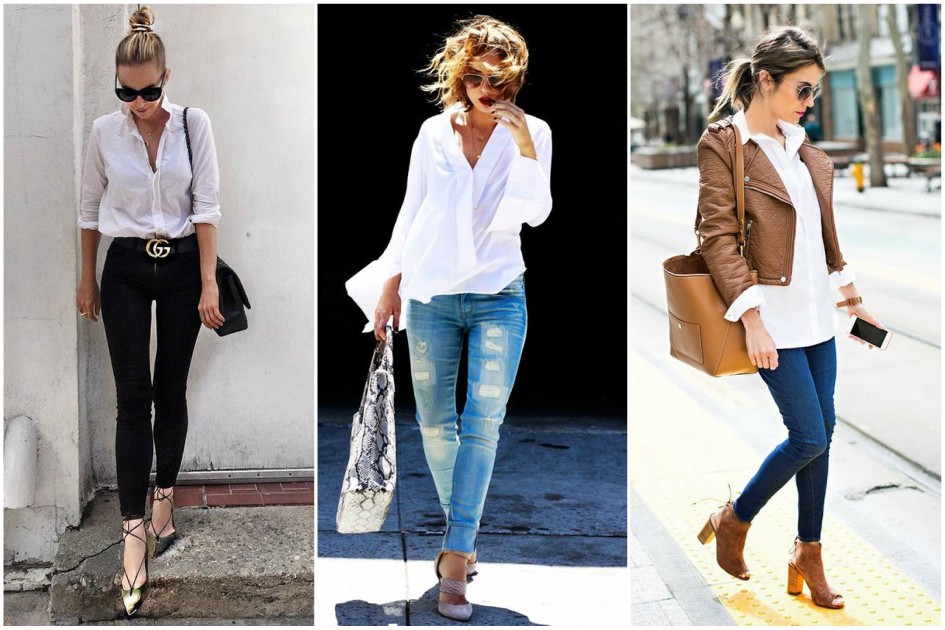 como usar blusa social branca
